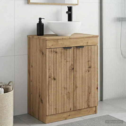 vidaXL Bathroom Vanity with Sink Artisan Oak 54 x 35 x 83 cm
