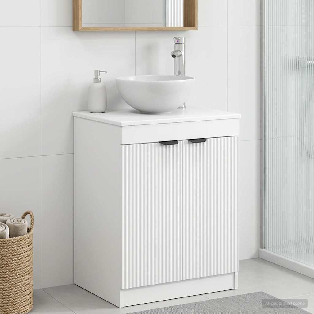 vidaXL Bathroom Cabinet White 54 x 41 x 70 cm Engineered Wood
