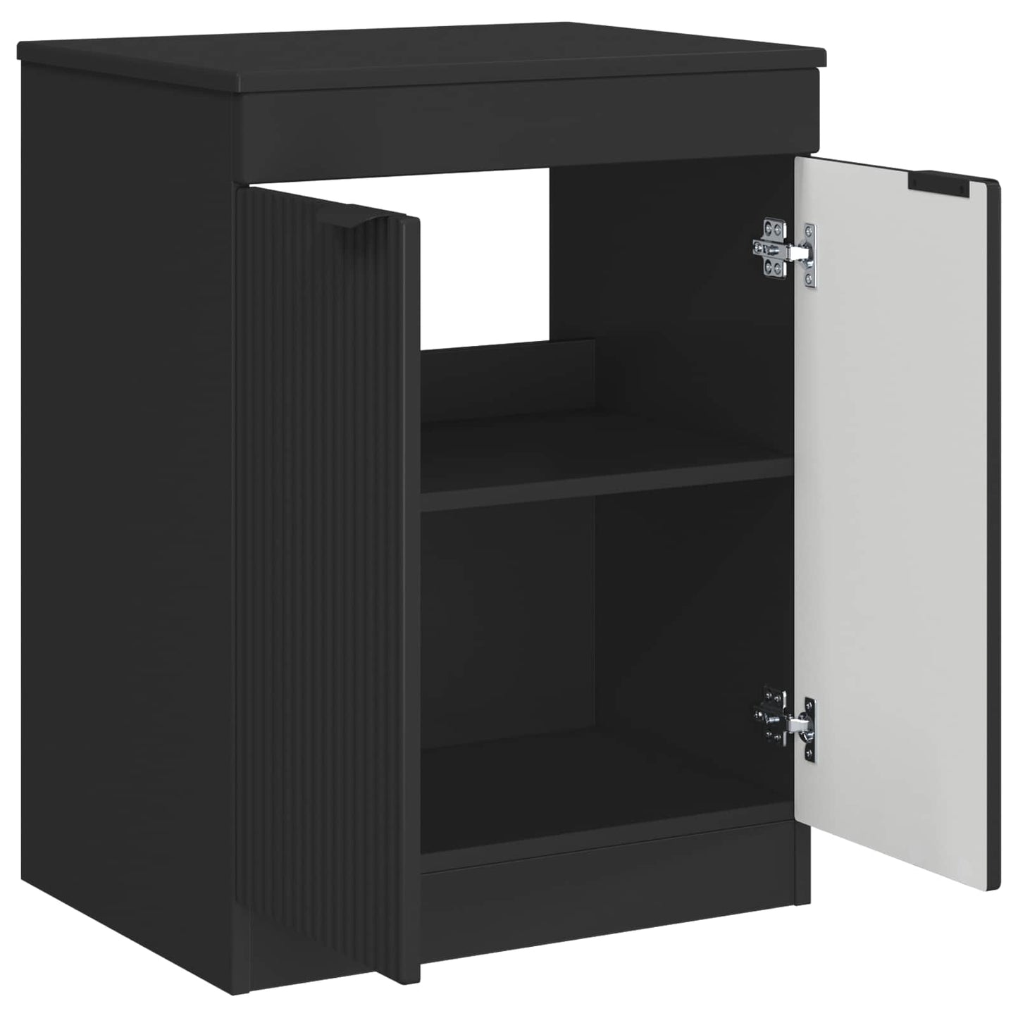 vidaXL Bathroom Cabinet Black 54 x 41 x 70 cm Engineered Wood