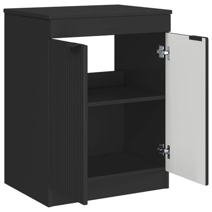 vidaXL Bathroom Cabinet Black 54 x 41 x 70 cm Engineered Wood
