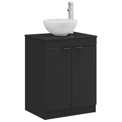 vidaXL Bathroom Cabinet Black 54 x 41 x 70 cm Engineered Wood