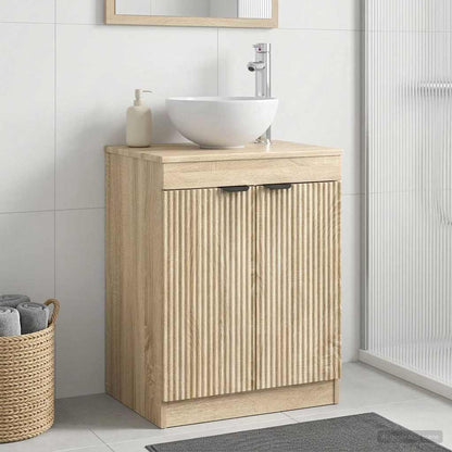 vidaXL Bathroom Cabinet Sonoma Oak 54 x 41 x 70 cm Engineered Wood