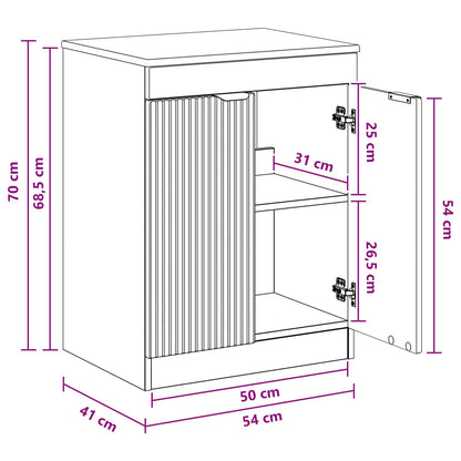 vidaXL Bathroom Cabinet Sonoma Oak 54 x 41 x 70 cm Engineered Wood