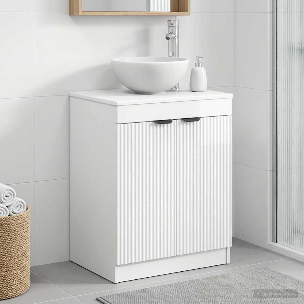 vidaXL Bathroom Cabinet High Gloss White 54 x 41 x 70 cm