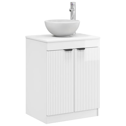 vidaXL Bathroom Cabinet High Gloss White 54 x 41 x 70 cm