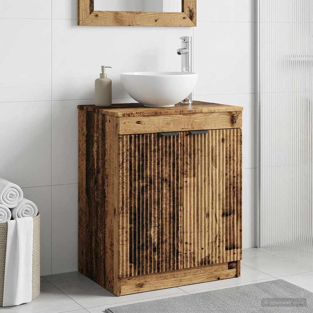 vidaXL Bathroom Cabinet Old Wood 54 x 41 x 70 cm Engineered Wood