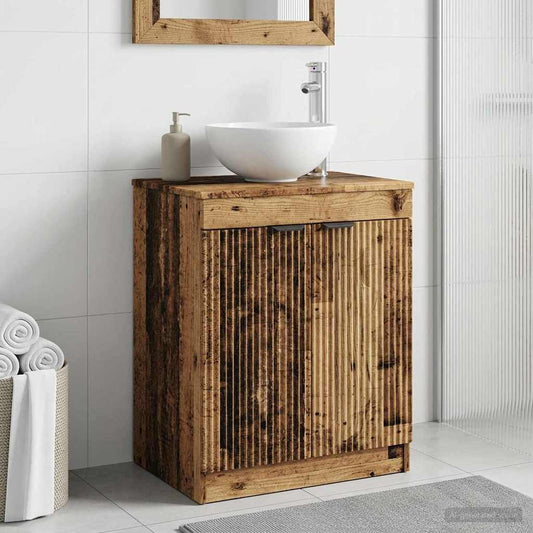 vidaXL Bathroom Cabinet Old Wood 54 x 41 x 70 cm Engineered Wood