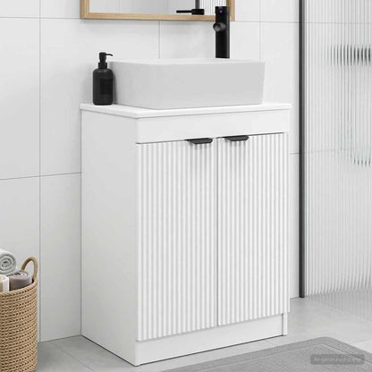 vidaXL Bathroom Vanity with Sink White 54 x 35 x 83 cm Engineered Wood