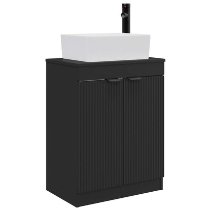 vidaXL Bathroom Vanity with Sink Black 54 x 35 x 83 cm Engineered Wood