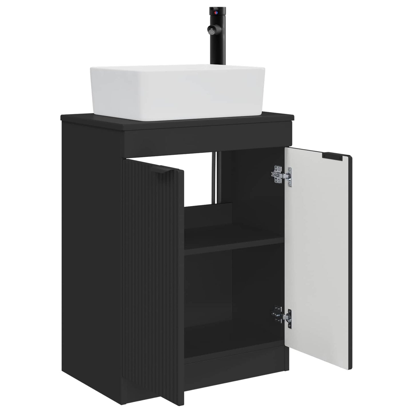 vidaXL Bathroom Vanity with Sink Black 54 x 35 x 83 cm Engineered Wood