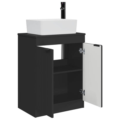 vidaXL Bathroom Vanity with Sink Black 54 x 35 x 83 cm Engineered Wood
