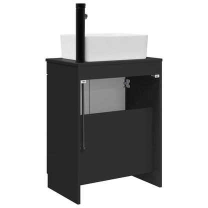 vidaXL Bathroom Vanity with Sink Black 54 x 35 x 83 cm Engineered Wood