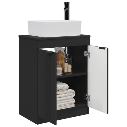vidaXL Bathroom Vanity with Sink Black 54 x 35 x 83 cm Engineered Wood