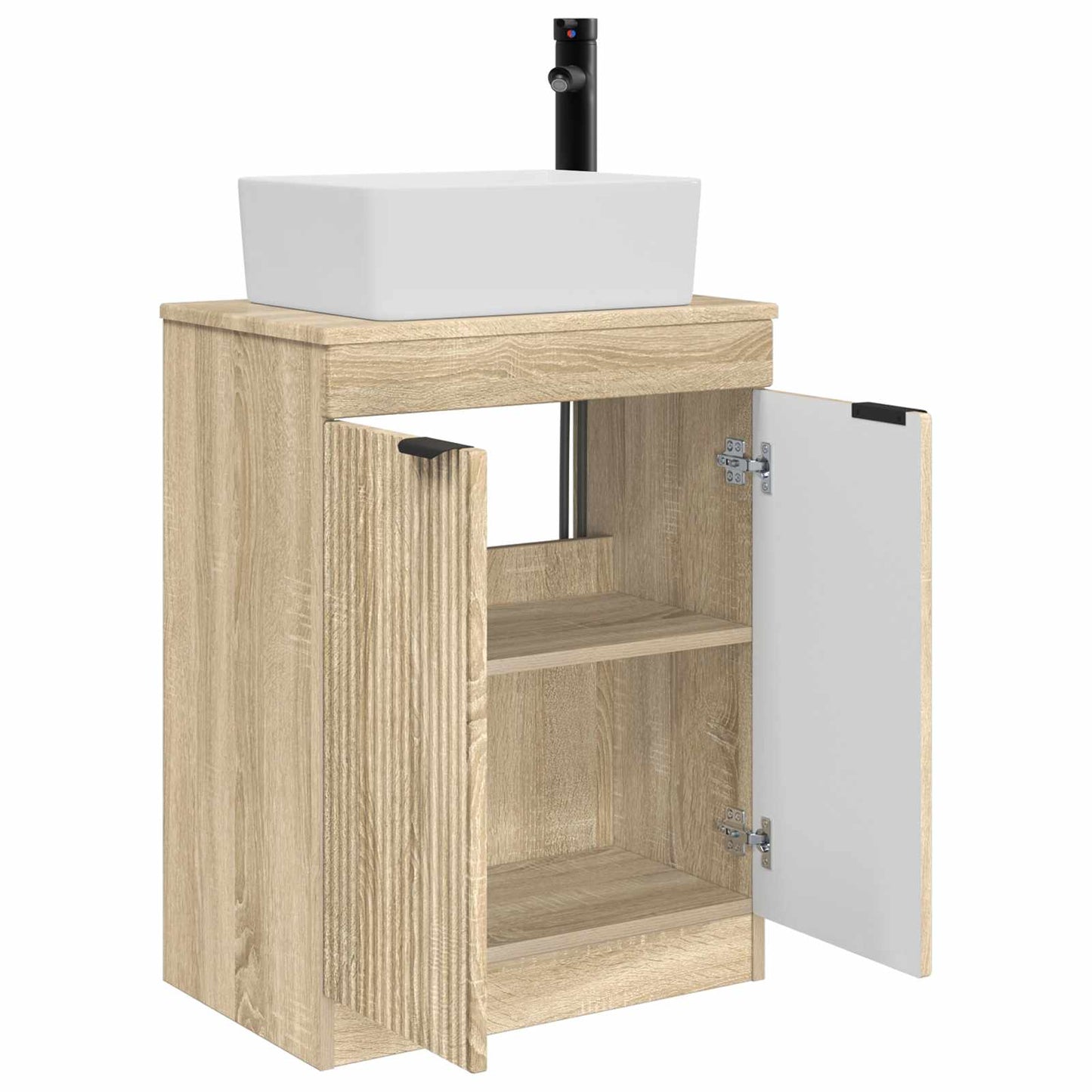 vidaXL Bathroom Vanity with Sink Sonoma Oak 54 x 35 x 83 cm