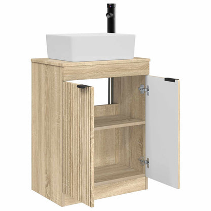 vidaXL Bathroom Vanity with Sink Sonoma Oak 54 x 35 x 83 cm