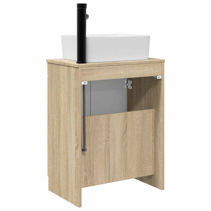 vidaXL Bathroom Vanity with Sink Sonoma Oak 54 x 35 x 83 cm