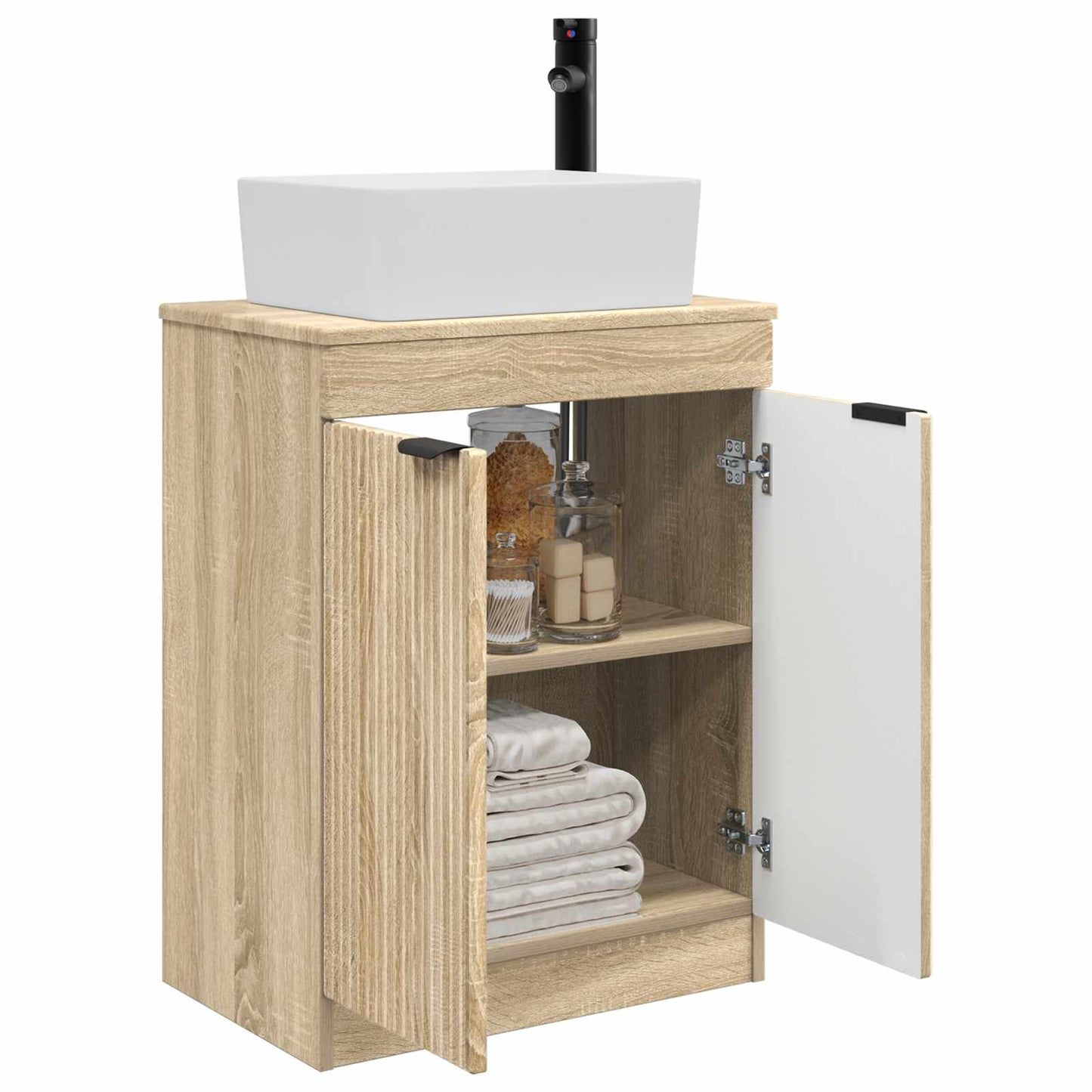 vidaXL Bathroom Vanity with Sink Sonoma Oak 54 x 35 x 83 cm