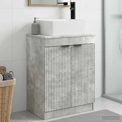 vidaXL Bathroom Vanity with Sink Concrete Grey 54 x 35 x 83 cm