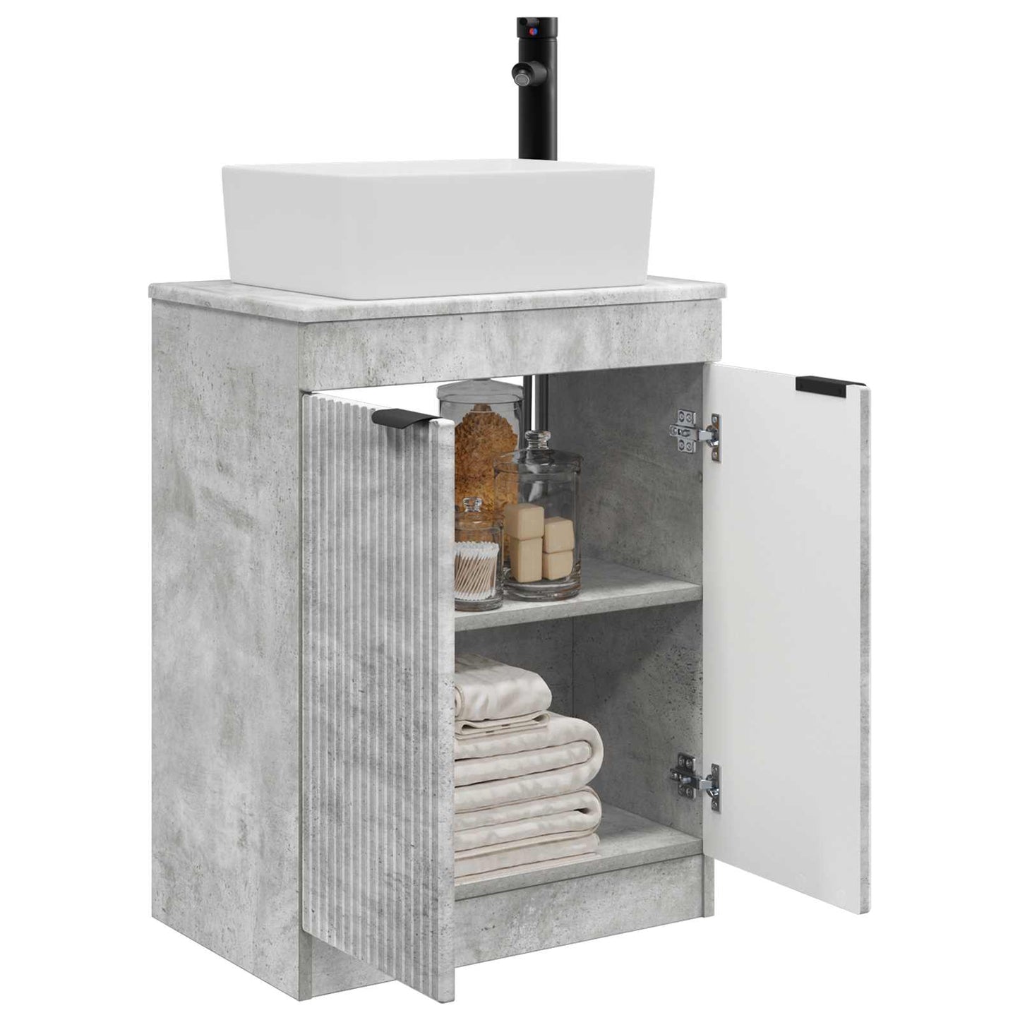 vidaXL Bathroom Vanity with Sink Concrete Grey 54 x 35 x 83 cm