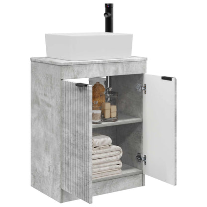 vidaXL Bathroom Vanity with Sink Concrete Grey 54 x 35 x 83 cm