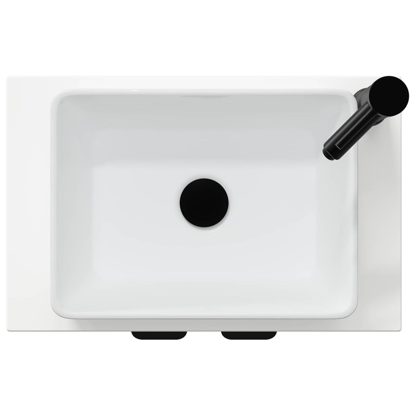 vidaXL Bathroom Vanity with Sink High Gloss White 54 x 35 x 83 cm