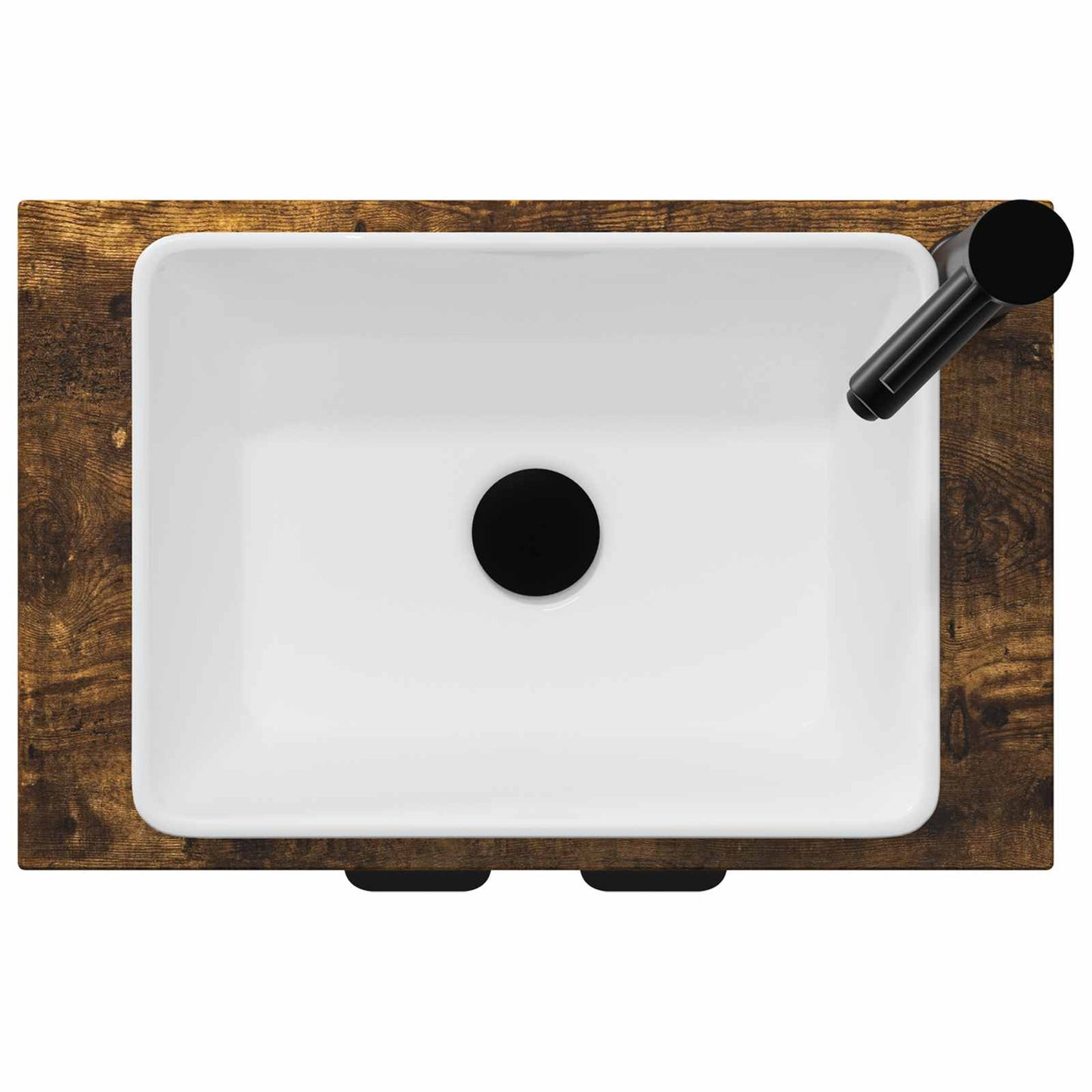 vidaXL Bathroom Vanity with Sink Smoked Oak 54 x 35 x 83 cm
