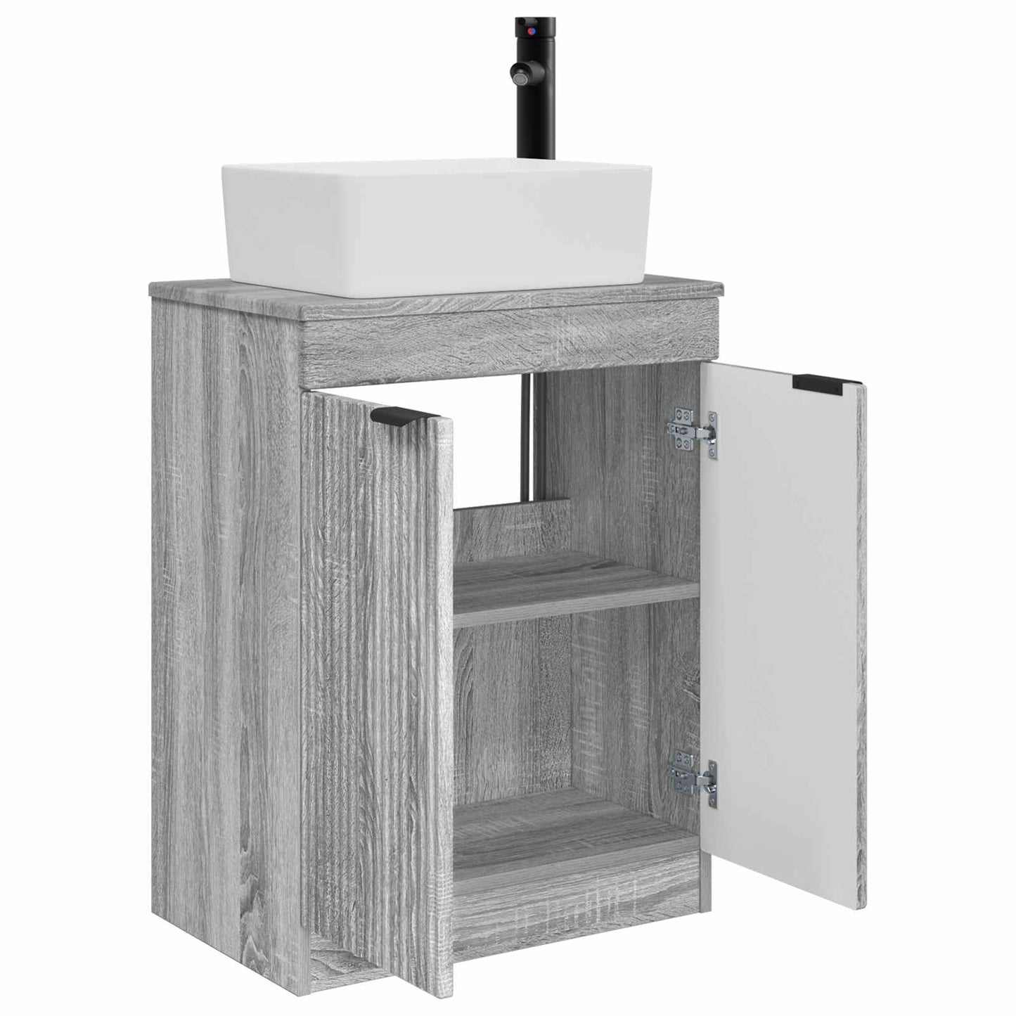 vidaXL Bathroom Vanity with Sink Grey Sonoma 54 x 35 x 83 cm