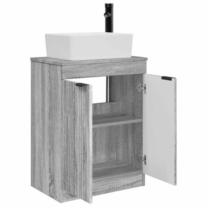 vidaXL Bathroom Vanity with Sink Grey Sonoma 54 x 35 x 83 cm