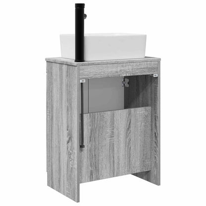 vidaXL Bathroom Vanity with Sink Grey Sonoma 54 x 35 x 83 cm