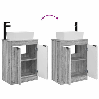 vidaXL Bathroom Vanity with Sink Grey Sonoma 54 x 35 x 83 cm
