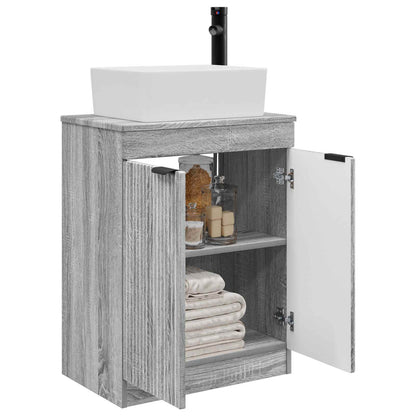 vidaXL Bathroom Vanity with Sink Grey Sonoma 54 x 35 x 83 cm