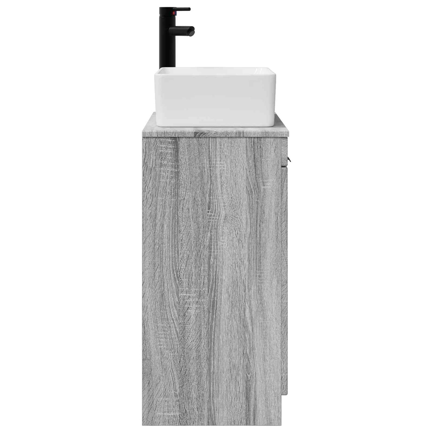 vidaXL Bathroom Vanity with Sink Grey Sonoma 54 x 35 x 83 cm