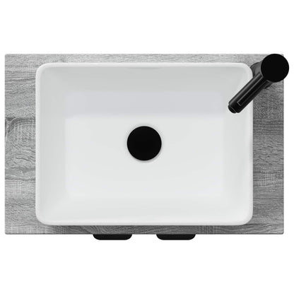 vidaXL Bathroom Vanity with Sink Grey Sonoma 54 x 35 x 83 cm