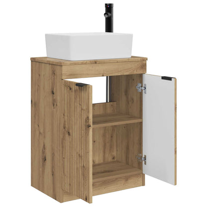 vidaXL Bathroom Vanity with Sink Artisan Oak 54 x 35 x 83 cm