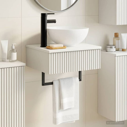 vidaXL Wall-Mounted Wash Basin White 40 x 35 x 39 cm Engineered Wood