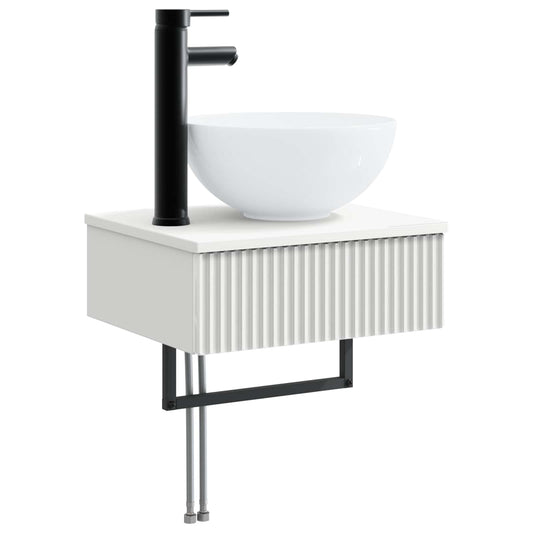 vidaXL Wall-Mounted Wash Basin White 40 x 35 x 39 cm Engineered Wood