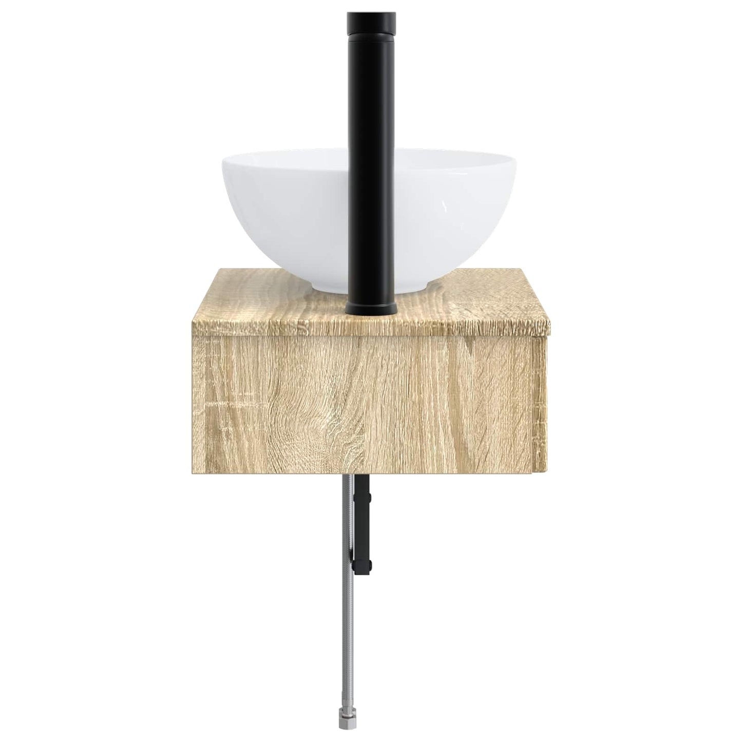 vidaXL Wall-Mounted Wash Basin Sonoma Oak 40 x 35 x 39 cm