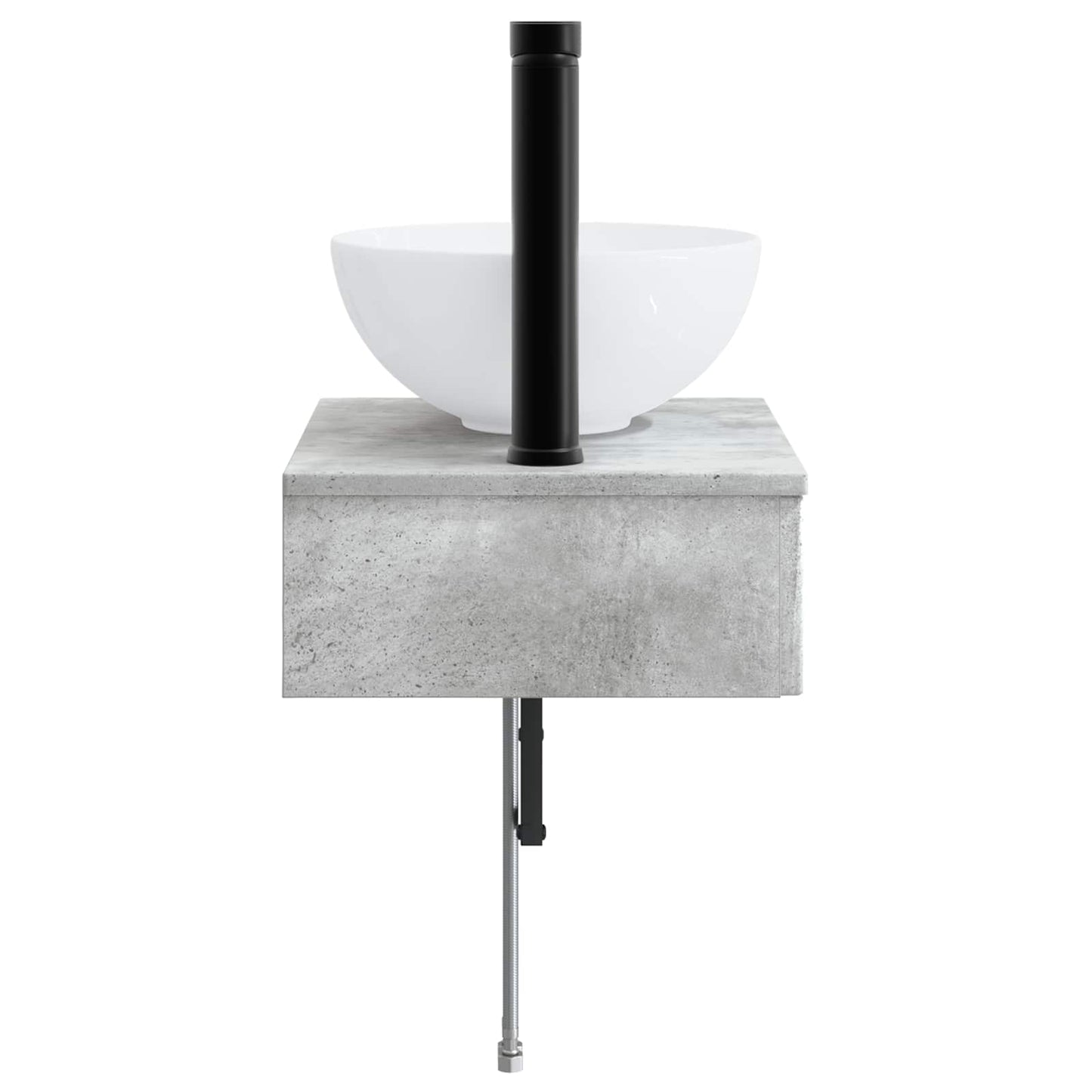 vidaXL Wall-Mounted Wash Basin Concrete Grey 40 x 35 x 39 cm