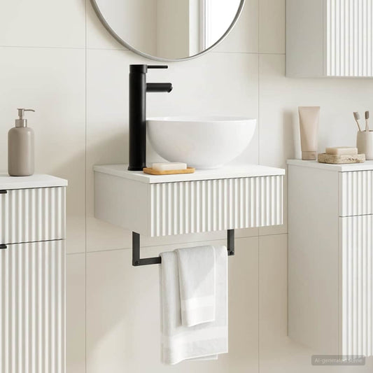 vidaXL Wall-Mounted Wash Basin High Gloss White 40 x 35 x 39 cm