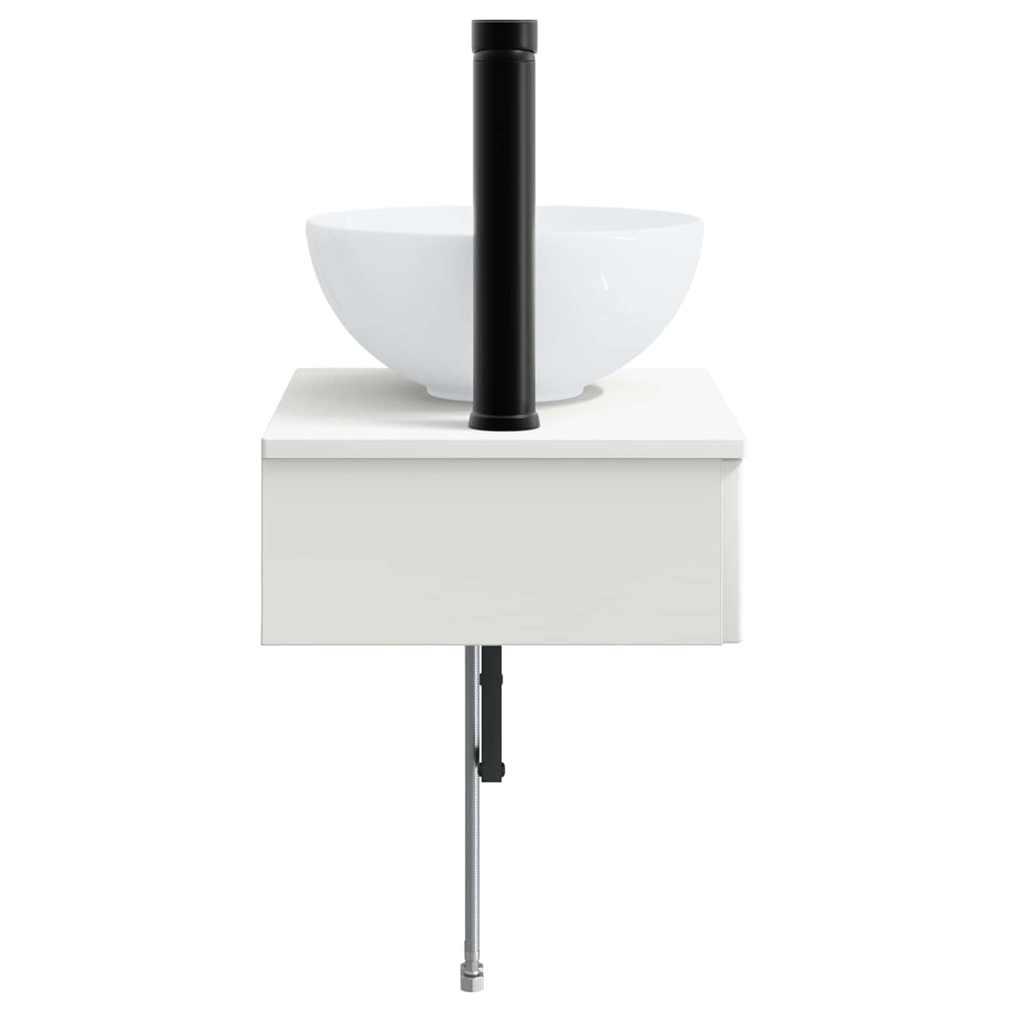 vidaXL Wall-Mounted Wash Basin High Gloss White 40 x 35 x 39 cm