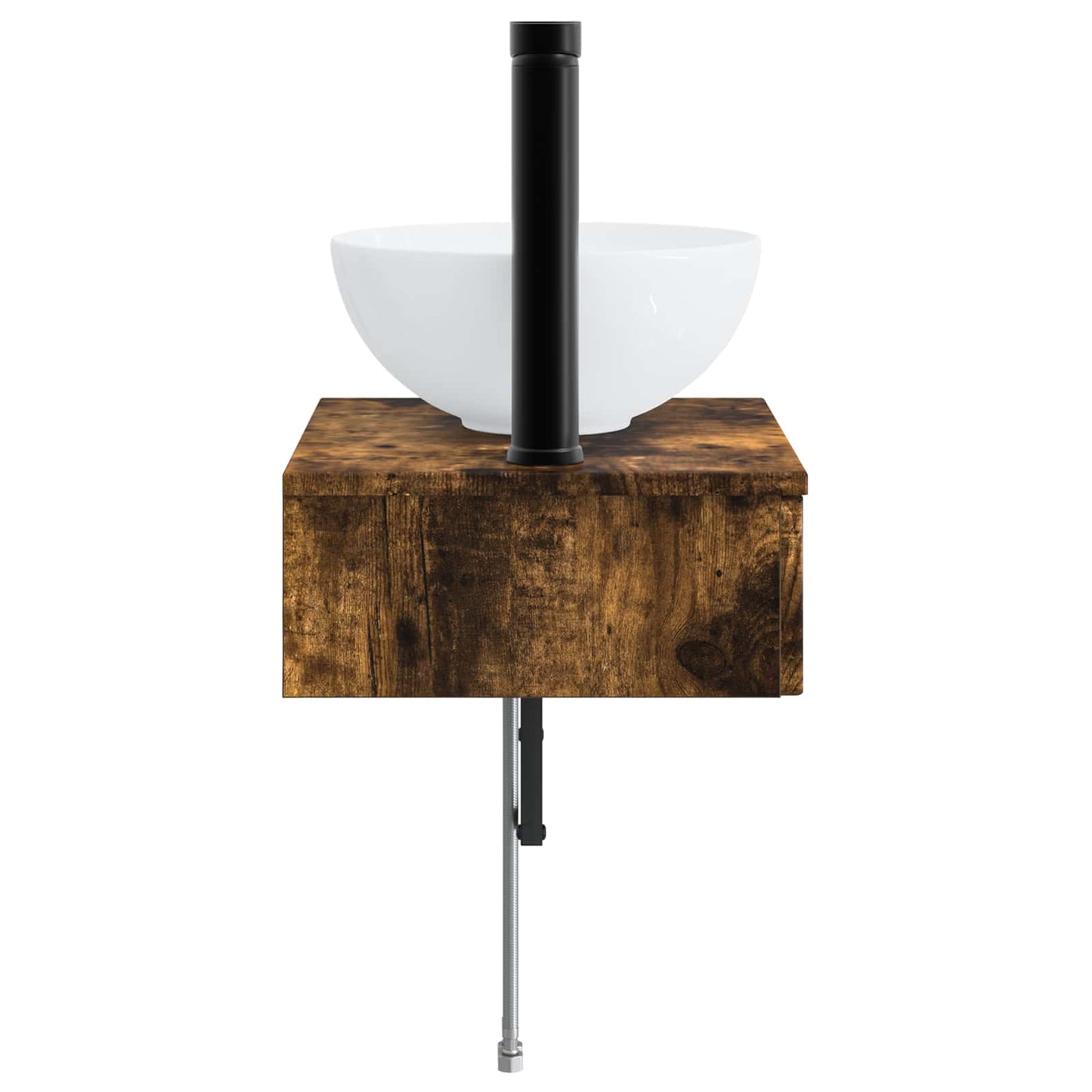 vidaXL Wall-Mounted Wash Basin Smoked Oak 40 x 35 x 39 cm