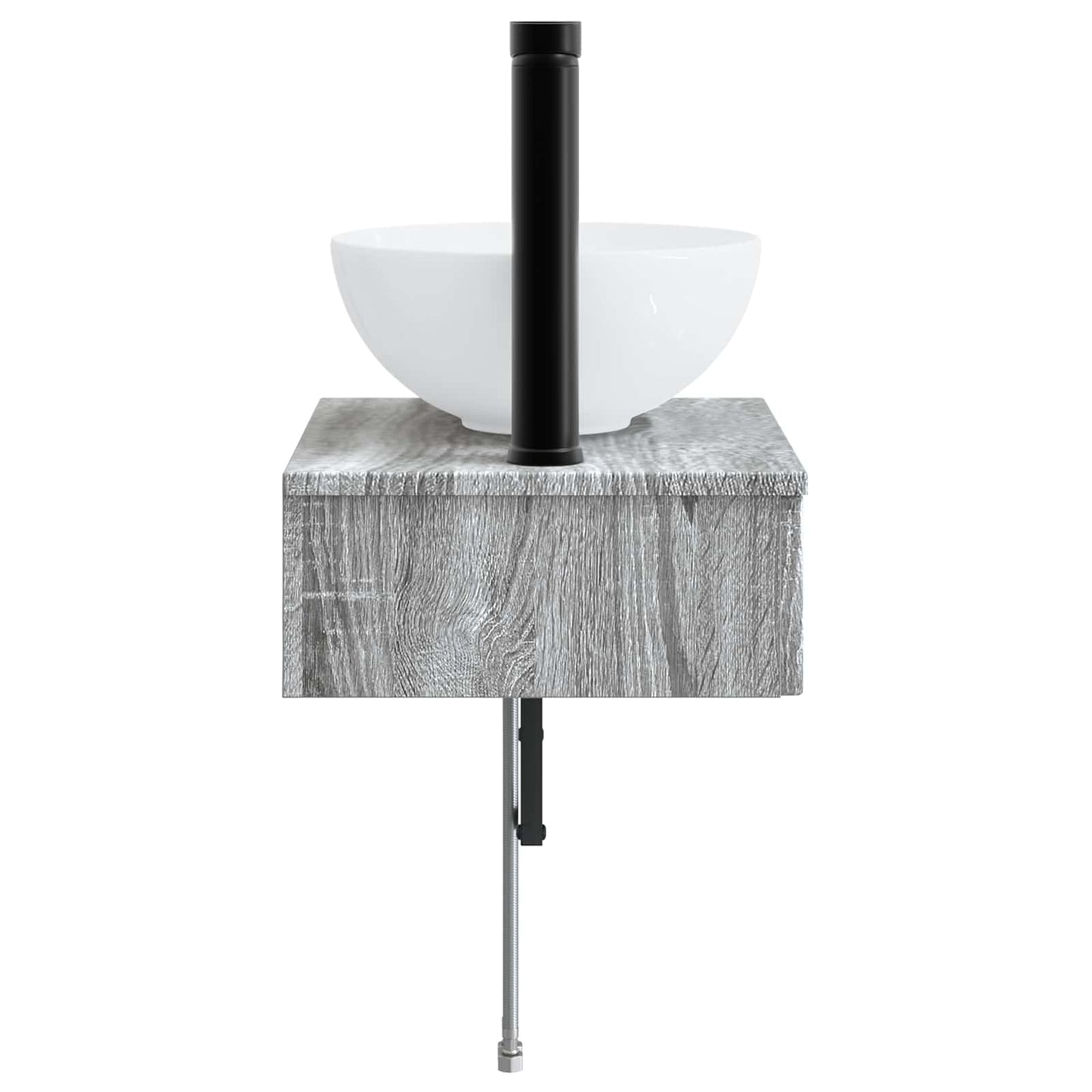 vidaXL Wall-Mounted Wash Basin Grey Sonoma 40 x 35 x 39 cm