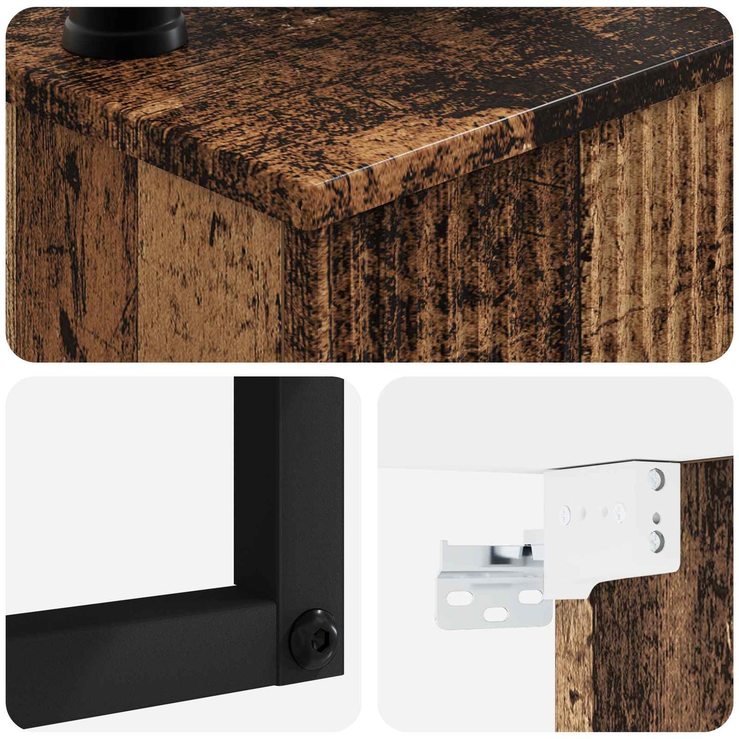 vidaXL Wall-Mounted Wash Basin Old Wood 40 x 35 x 39 cm