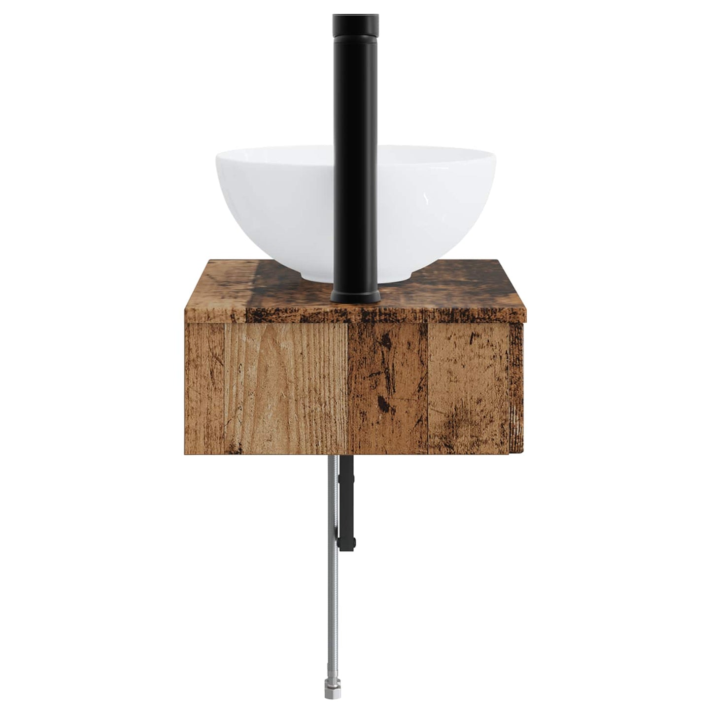 vidaXL Wall-Mounted Wash Basin Old Wood 40 x 35 x 39 cm