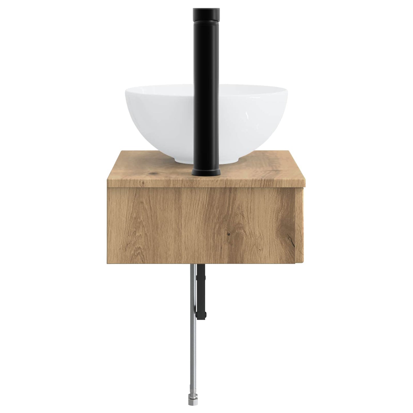 vidaXL Wall-Mounted Wash Basin Artisan Oak 40 x 35 x 39 cm