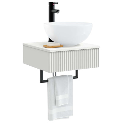 vidaXL Wall-Mounted Wash Basin White 40 x 41 x 40.5 cm Engineered Wood