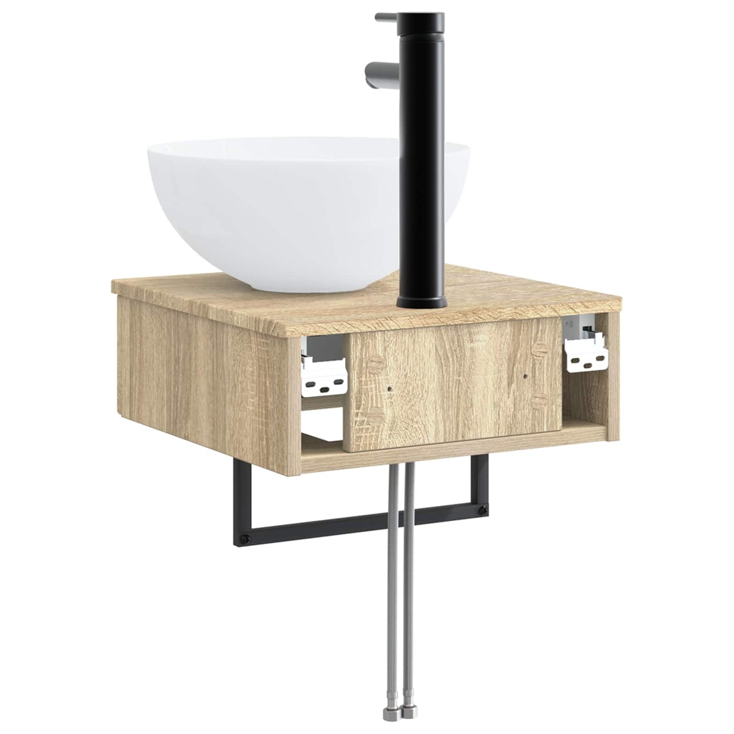 vidaXL Wall-Mounted Wash Basin Sonoma Oak 40 x 41 x 40.5 cm