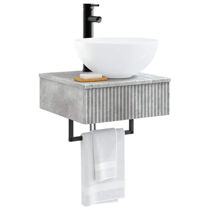 vidaXL Wall-Mounted Wash Basin Concrete Grey 40 x 41 x 40.5 cm