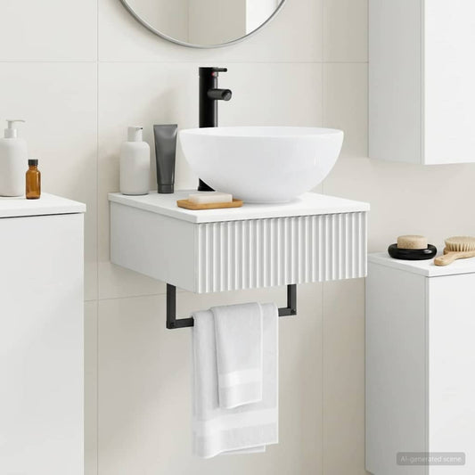 vidaXL Wall-Mounted Wash Basin High Gloss White 40 x 41 x 40.5 cm