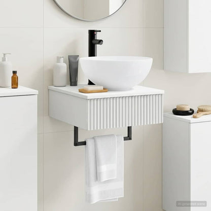 vidaXL Wall-Mounted Wash Basin High Gloss White 40 x 41 x 40.5 cm